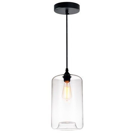 Cwi Lighting Glass 1 Light Down Mini Pendant With Clear Finish 5553P7-Clear